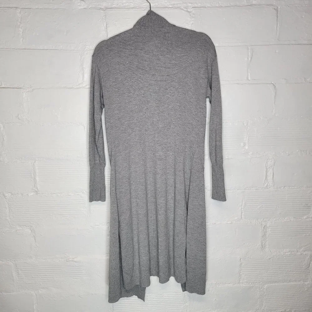 WHBM Women's Medium Cardigan Sweater Duster Long Gray Open Front - Picture 2 of 4